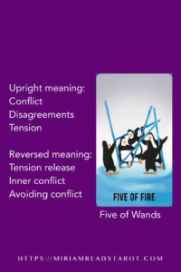 five of wands tarot minor arcana