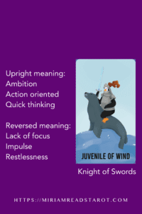 knight of swords minor arcana tarot