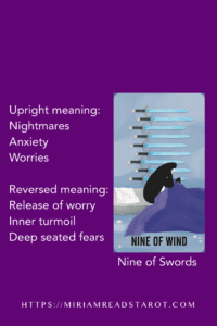 nine of swords minor arcana tarot