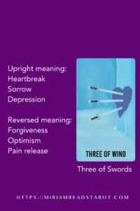 three of swords minor arcana tarot