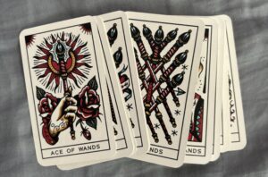 Tattoo Tarot (Mini Deck): Ink & Intuition Wands Suit